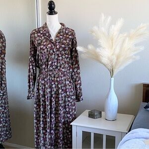 Liz Roberts | Vintage 70s Shirtwaist Dress | Size: 8